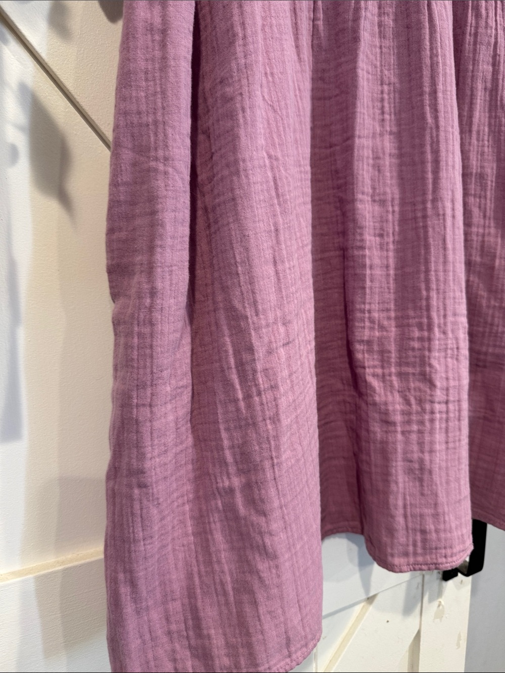 NWT Old Navy gauze Women's Mauve Cotton Gauze V-Neck Dress sz Large - Picture 2 of 4
